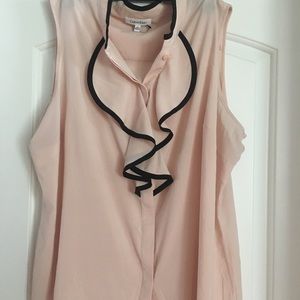 Pretty pink ruffle blouse